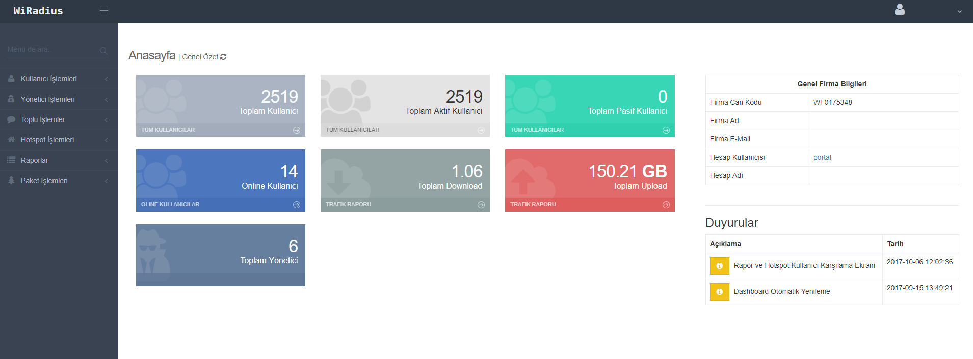 WIPOINT-400 400 ONLINE KULLANICI HOTSPOT VE LOGIN YONETIM / YILLIK