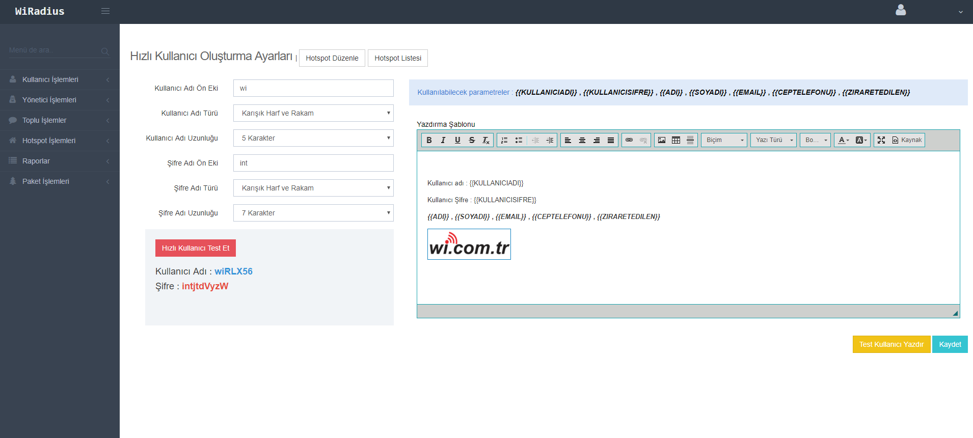 WIPOINT-400 400 ONLINE KULLANICI HOTSPOT VE LOGIN YONETIM / YILLIK