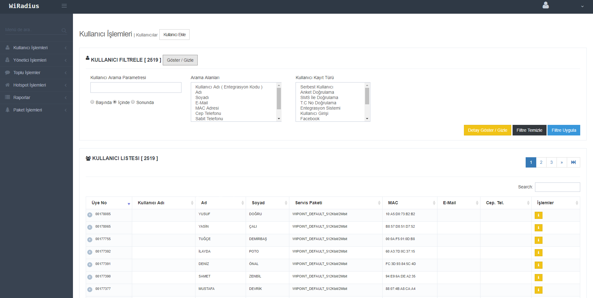 WIPOINT-400 400 ONLINE KULLANICI HOTSPOT VE LOGIN YONETIM / YILLIK